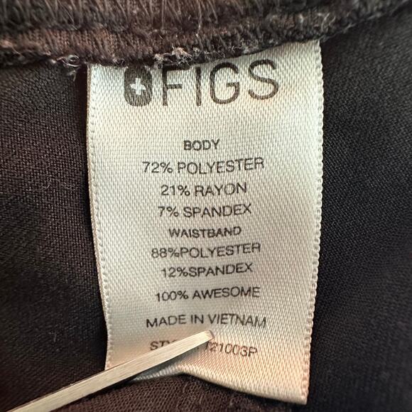 Figs Mens Technical Collection Adjustable Drawstring Black Scrub Pants Medium - Picture 10 of 11